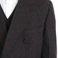 Dolce & Gabbana Elegant Bordeaux Polka Dot Wool Suit