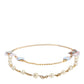 Dolce & Gabbana Gold Chain Brass Floral Layered Crystal Pearl Necklace