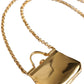 Dolce & Gabbana Gold Brass Chain Sicily Micro Bag Pendant Necklace