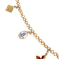 Dolce & Gabbana Gold Tone Brass Chain Religious Cross Pendant Necklace