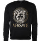 Versace Black Medusa Fleece Cotton Crew Neck Sweatshirt Sweater