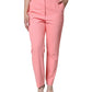 Dolce & Gabbana Rose Pink Polyester High Waist Tapered Pants