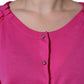 Dolce & Gabbana Pink Wool Button Down Short Sleeve Blouse Top
