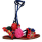 Dolce & Gabbana Multicolor Pom Pom Fur Wrap Sandals Shoes