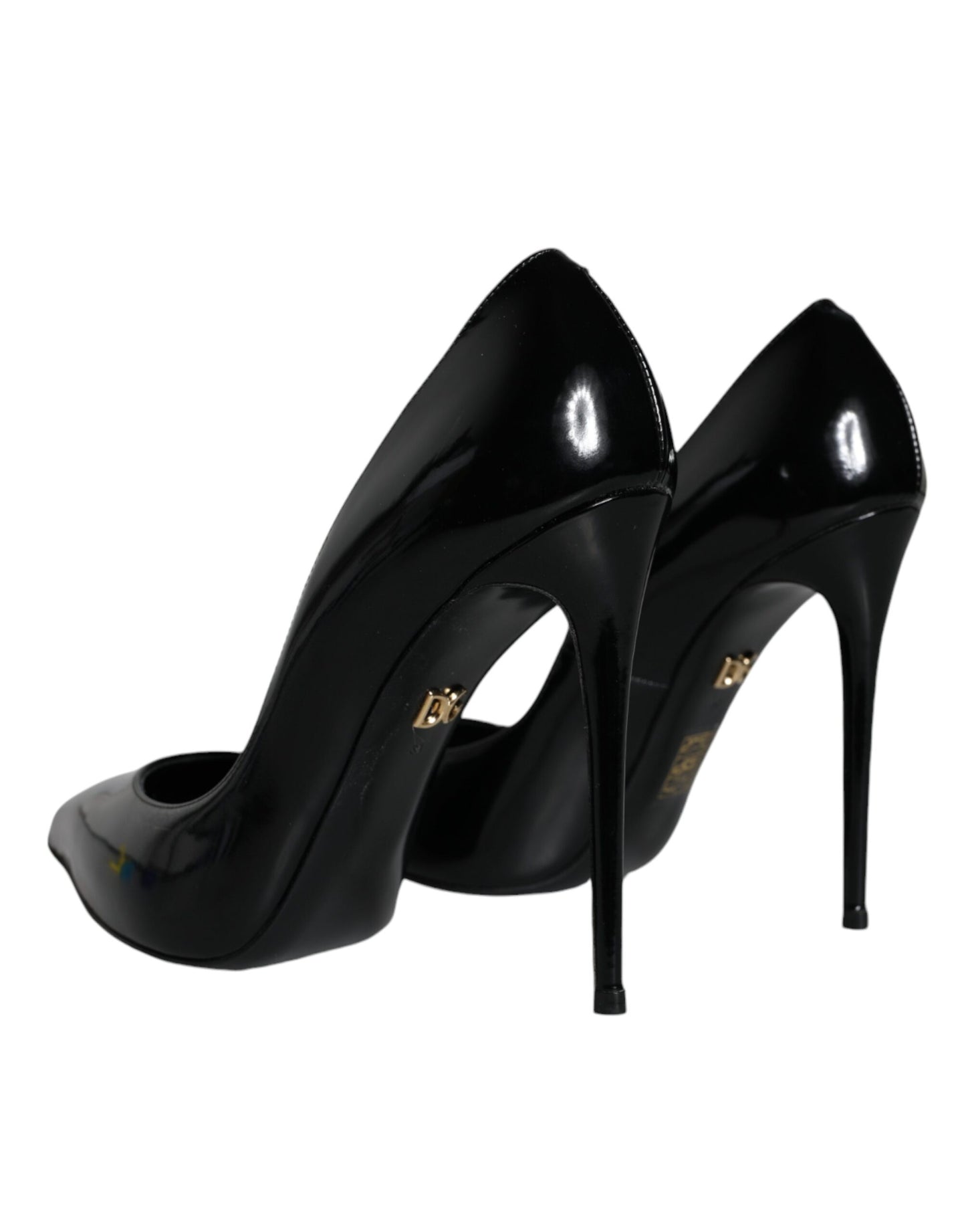 Dolce & Gabbana Black Patent Leather KATE Heels Pumps Shoes