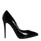 Dolce & Gabbana Black Patent Leather KATE Heels Pumps Shoes