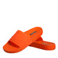 Dolce & Gabbana Orange Rubber Slides Sandals Beachwear Shoes