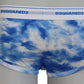 Dsquared² Blue Tie Dye Cotton Stretch Men Brief Underwear