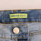 Versace Jeans Chic Light Blue Torn Slim Fit Jeans