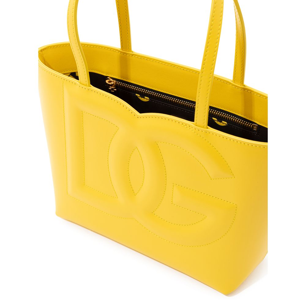 Dolce & Gabbana Yellow Leather Handbag