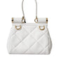 Dolce & Gabbana White Calf Leather 90's SICILY Shoulder Satchel Bag