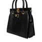 Dolce & Gabbana Black Exotic Leather Top Handle Tote Women Bag