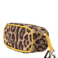 Dolce & Gabbana Brown Leopard Canvas Hand Pouch Clutch DG Logo Bag