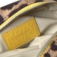 Dolce & Gabbana Brown Leopard Canvas Hand Pouch Clutch DG Logo Bag