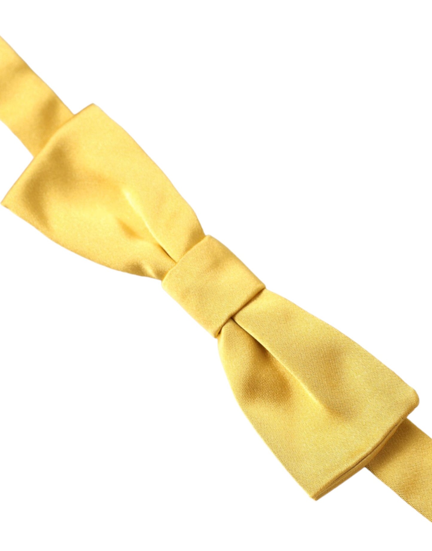 Dolce & Gabbana Yellow Silk Adjustable Neck Men Bow Tie