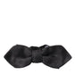 Dolce & Gabbana Black Silk Adjustable Neck Men Bow Tie