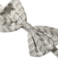 Dolce & Gabbana Silver Fantasy Print Adjustable Neck Bow Tie Men