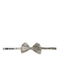 Dolce & Gabbana Silver Fantasy Print Adjustable Neck Bow Tie Men