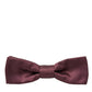 Dolce & Gabbana Brown Silk Adjustable Neck Men Bow Tie