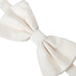 Dolce & Gabbana Off White Silk Adjustable Neck Men Bow Tie