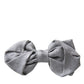 Dolce & Gabbana Gray Silk Adjustable Neck Men Bow Tie