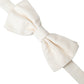 Dolce & Gabbana Off White Silk Adjustable Neck Men Bow Tie