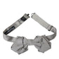 Dolce & Gabbana Gray Silk Adjustable Neck Men Bow Tie