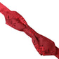 Dolce & Gabbana Red Brocade Silk Adjustable Neck Men Bow Tie