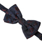 Dolce & Gabbana Blue Floral Brocade Adjustable Neck Men Bow Tie