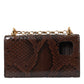 Dolce & Gabbana Brown Python Leather DG Girls Crossbody Phone Bag