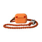 Dolce & Gabbana Orange Silicone Rubber Logo Beaded Strap Airpods Case