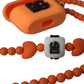 Dolce & Gabbana Orange Silicone Rubber Logo Beaded Strap Airpods Case