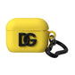 Dolce & Gabbana Yellow Silicone Logo Embossed Airpods Case