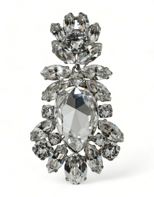 Dolce & Gabbana Elegant Large Baroque Crystal Brooch