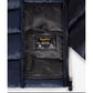 Refrigiwear Blue Nylon Women Jacket with Feather Padding and Fur Hood