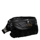 Dolce & Gabbana Black Nylon Fabric Belt Waist Fanny Pack Bag