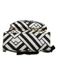 Dolce & Gabbana Black White Nylon Leather Travel Back Pack Bag