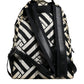 Dolce & Gabbana Black White Nylon Leather Travel Back Pack Bag