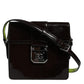 Dolce & Gabbana Black Glossy Leather Crossbody Shoulder Bag