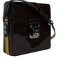 Dolce & Gabbana Black Glossy Leather Crossbody Shoulder Bag