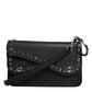 Dolce & Gabbana Black Small Leather Studded Shoulder Crossbody Bag