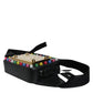 Dolce & Gabbana Black Leather LED Logo Belt Waist Fanny Pack Bag