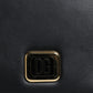 Dolce & Gabbana Black Leather Logo Plaque Neck Strap Card Coin Wallet