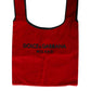 Dolce & Gabbana Red Cotton Velvet Logo Shopping Tote MARKET Bag