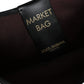 Dolce & Gabbana Red Cotton Velvet Logo Shopping Tote MARKET Bag