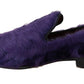 Dolce & Gabbana Plush Purple Sheep Fur Loafers