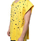 Dolce & Gabbana Yellow Cotton Crystal Sleeveless T-shirt