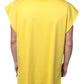 Dolce & Gabbana Yellow Cotton Crystal Sleeveless T-shirt