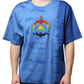 Dolce & Gabbana Blue Tie-Dye Peace Sign Cotton T-shirt