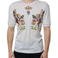 Dolce & Gabbana White Angel Crown Print Crew Neck T-shirt